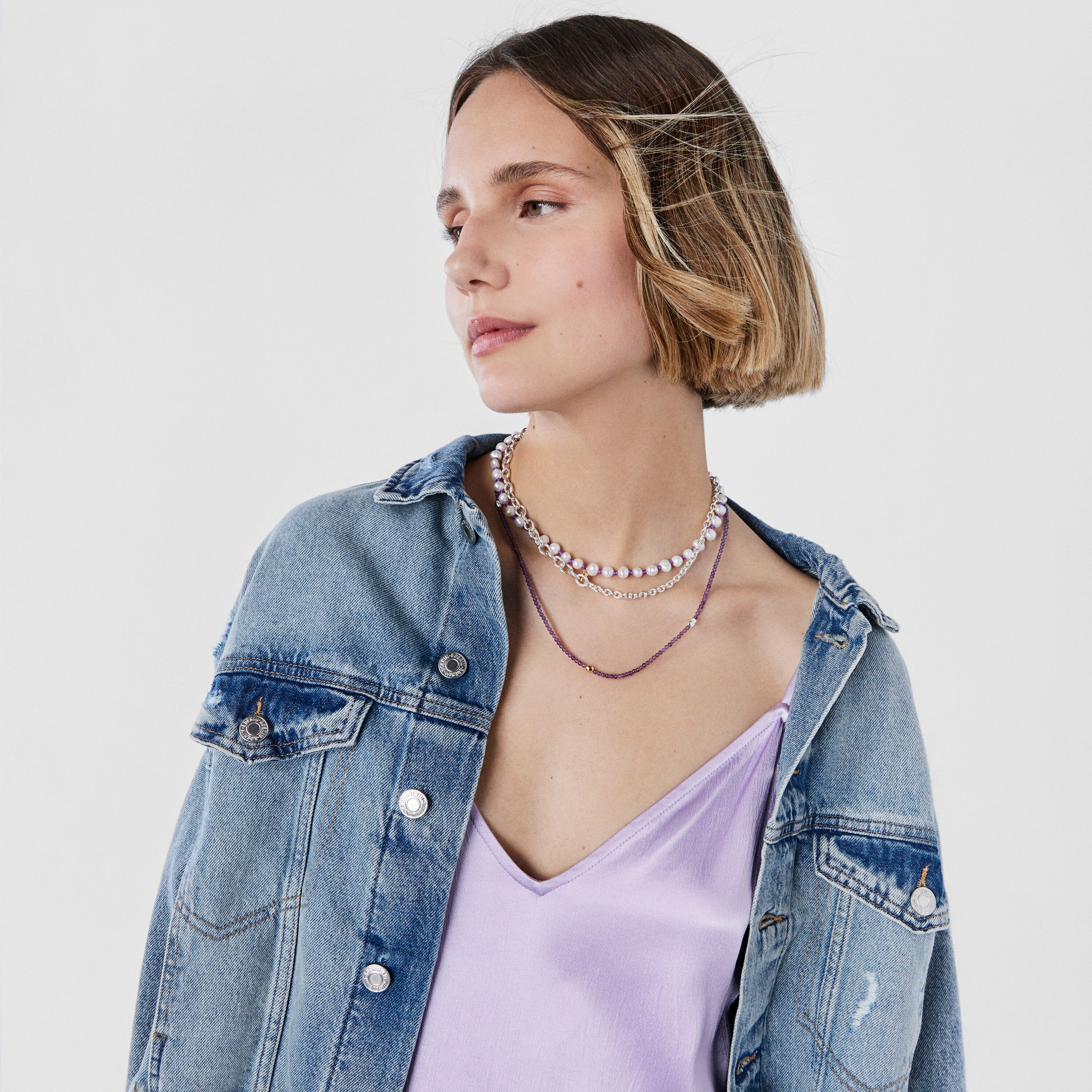 Silver vermeil and amethyst TOUS Joy Bits necklace