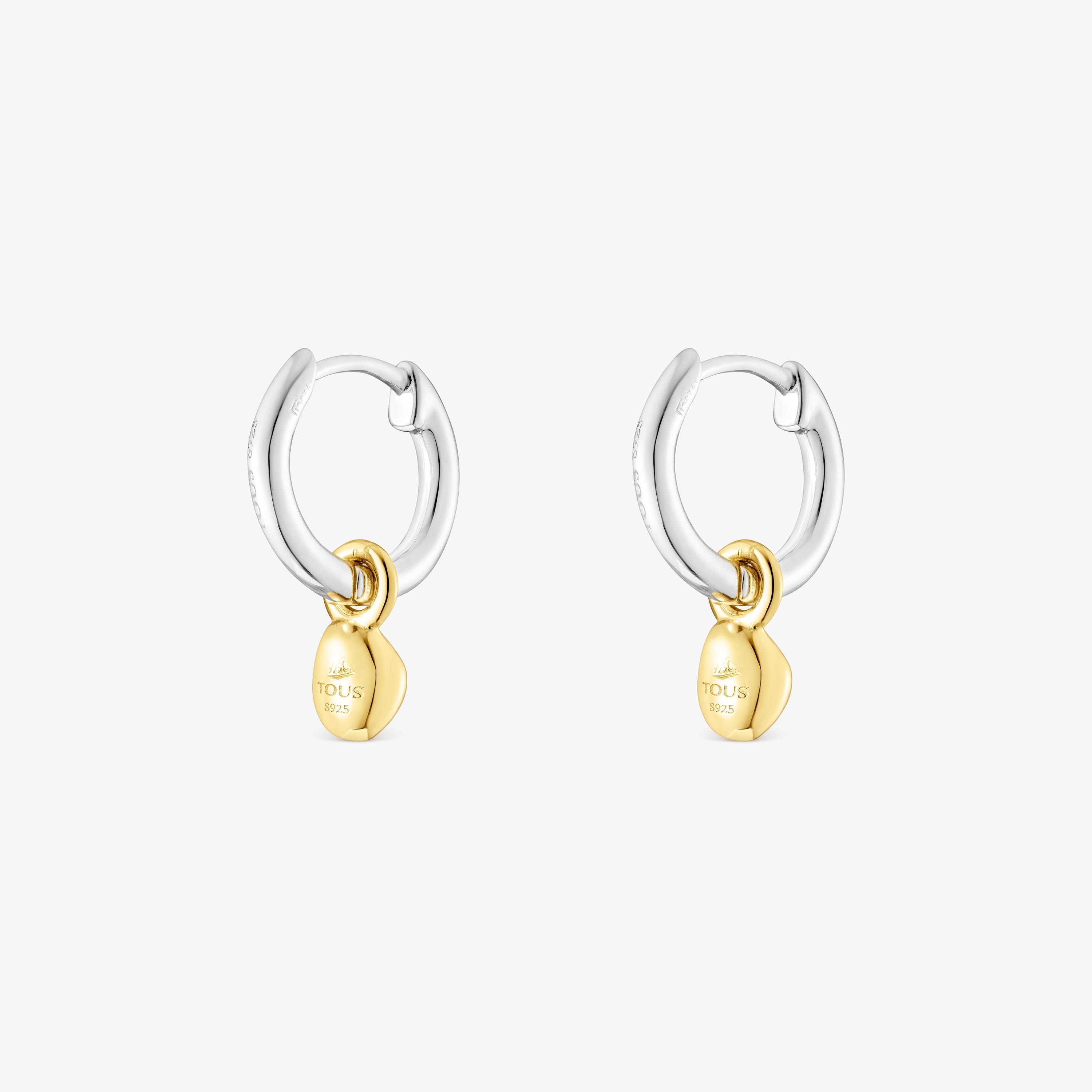 Two-tone TOUS Joy Bits hoop earrings with pendant
