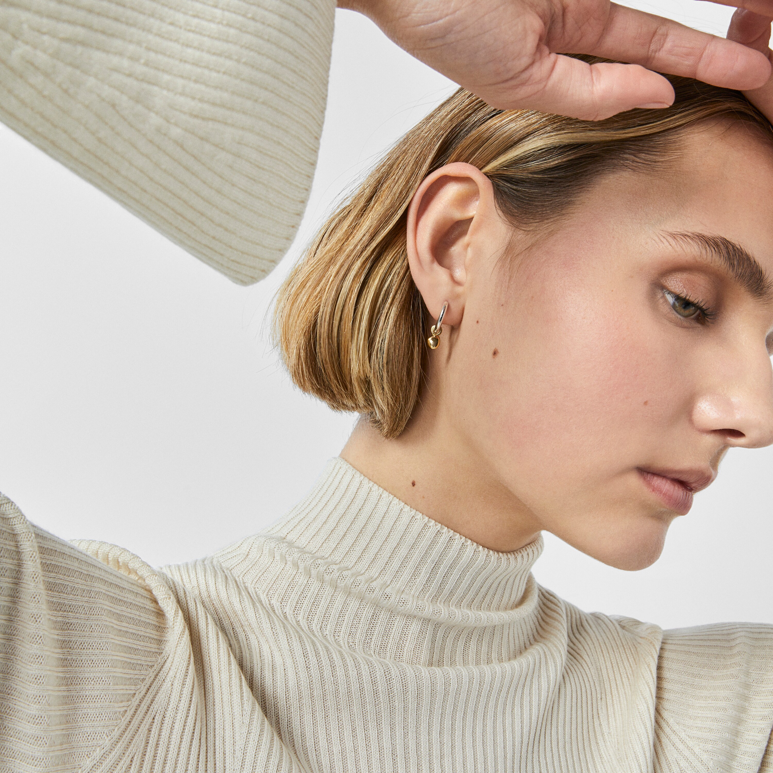 Two-tone TOUS Joy Bits hoop earrings with pendant