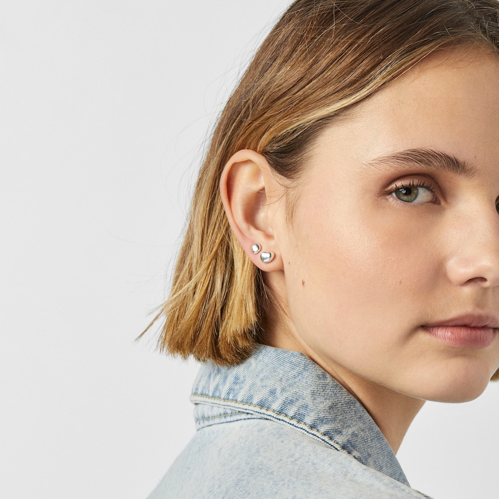 Aretes de plata ondulados TOUS Joy Bits