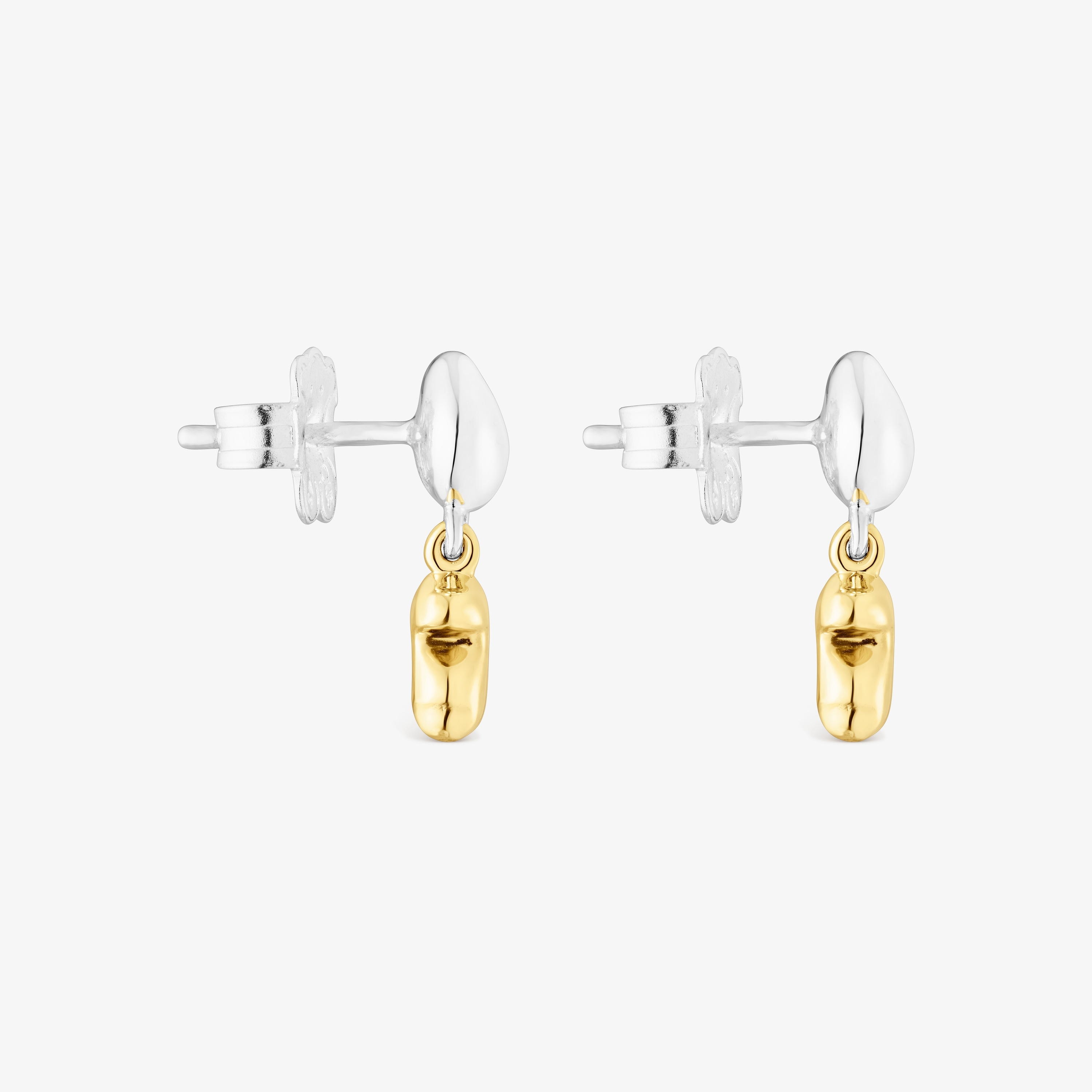 Short two-tone TOUS Joy Bits Earrings with bear