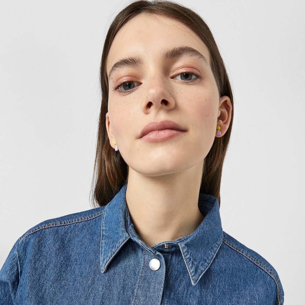 Short TOUS Joy Bits earrings with colored enamel motifs