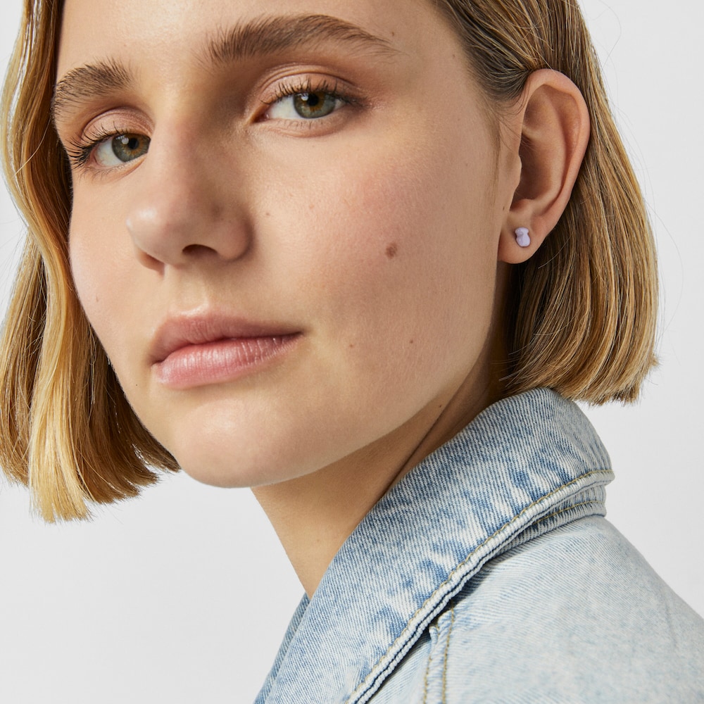 Pack de aretes con motivos de esmalte de colores TOUS Joy Bits