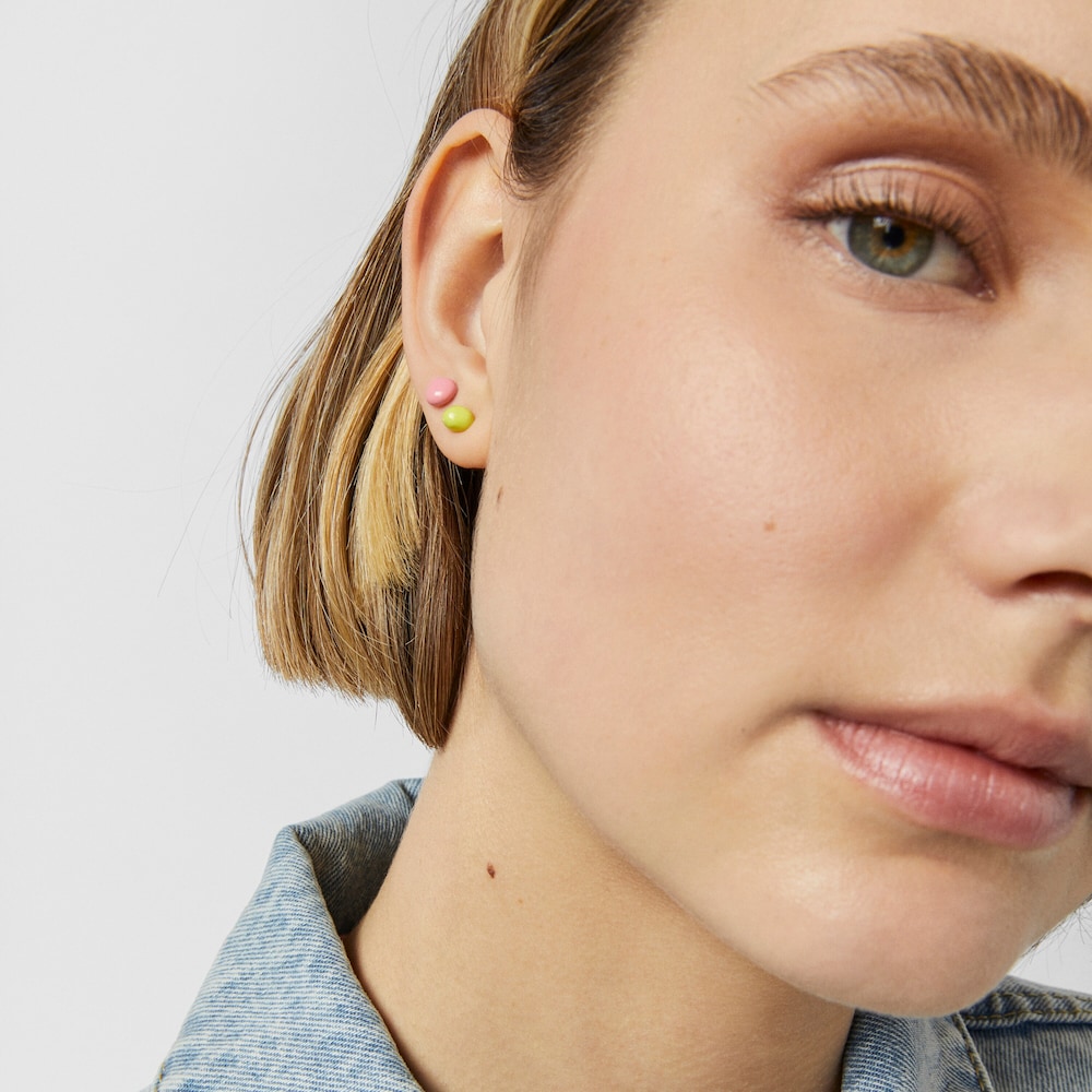 Pack de aretes con motivos de esmalte de colores TOUS Joy Bits
