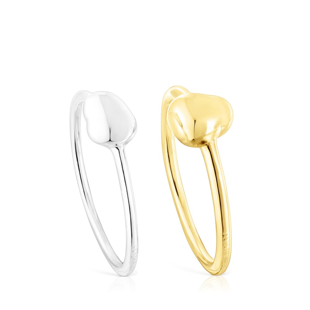 Anillos plata y ba&ntilde;o de oro 18 kt sobre plata TOUS Joy Bits image number 0