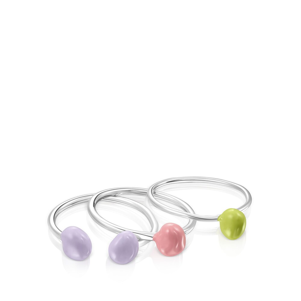 Anillo bicolor con formas org&aacute;nicas TOUS Joy Bits