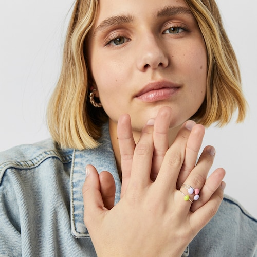 Two-tone TOUS Joy Bits ring with organic shapes