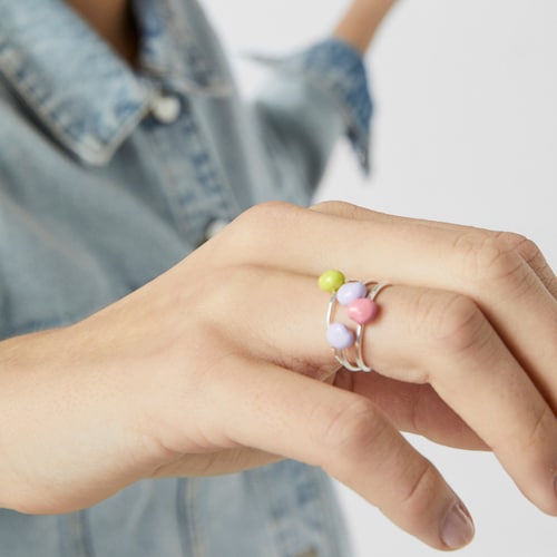 Two-tone TOUS Joy Bits ring with organic shapes