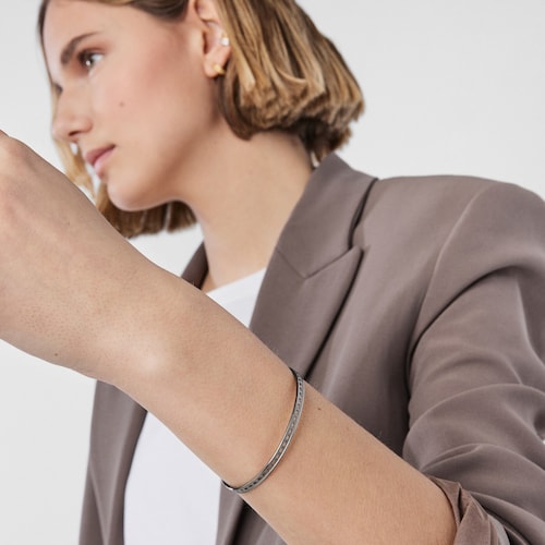 Pulseira dark silver com silhuetas TOUS Bear Row