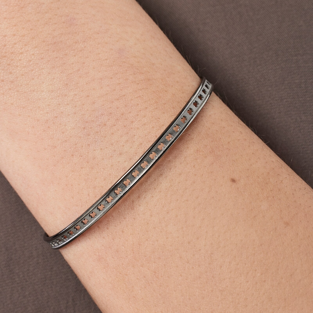 Pulsera dark silver con siluetas TOUS Bear Row