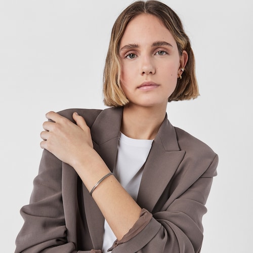 Pulseira dark silver com silhuetas TOUS Bear Row