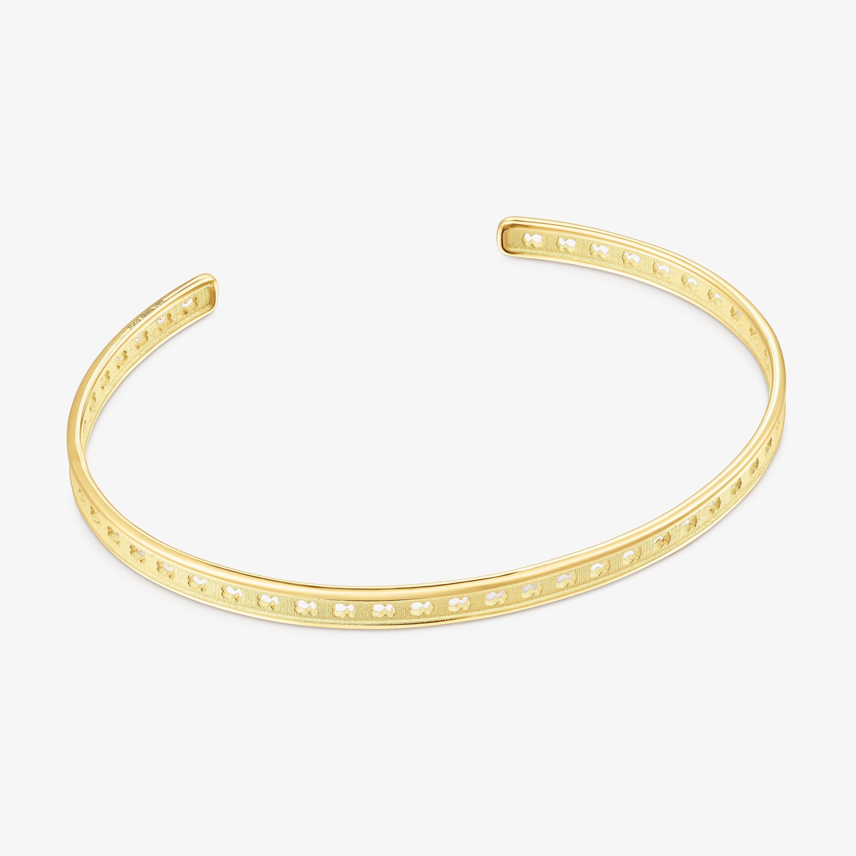 Silver vermeil TOUS Bear Row bracelet with silhouettes