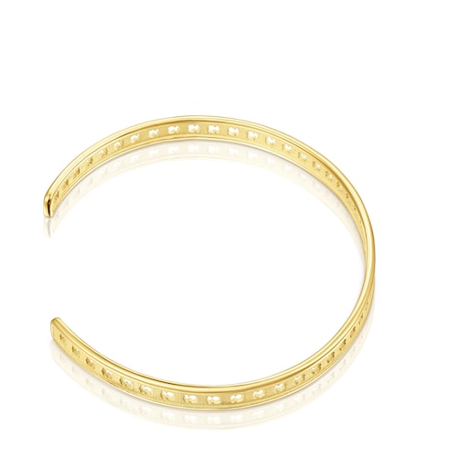 Silver vermeil TOUS Bear Row bracelet with silhouettes