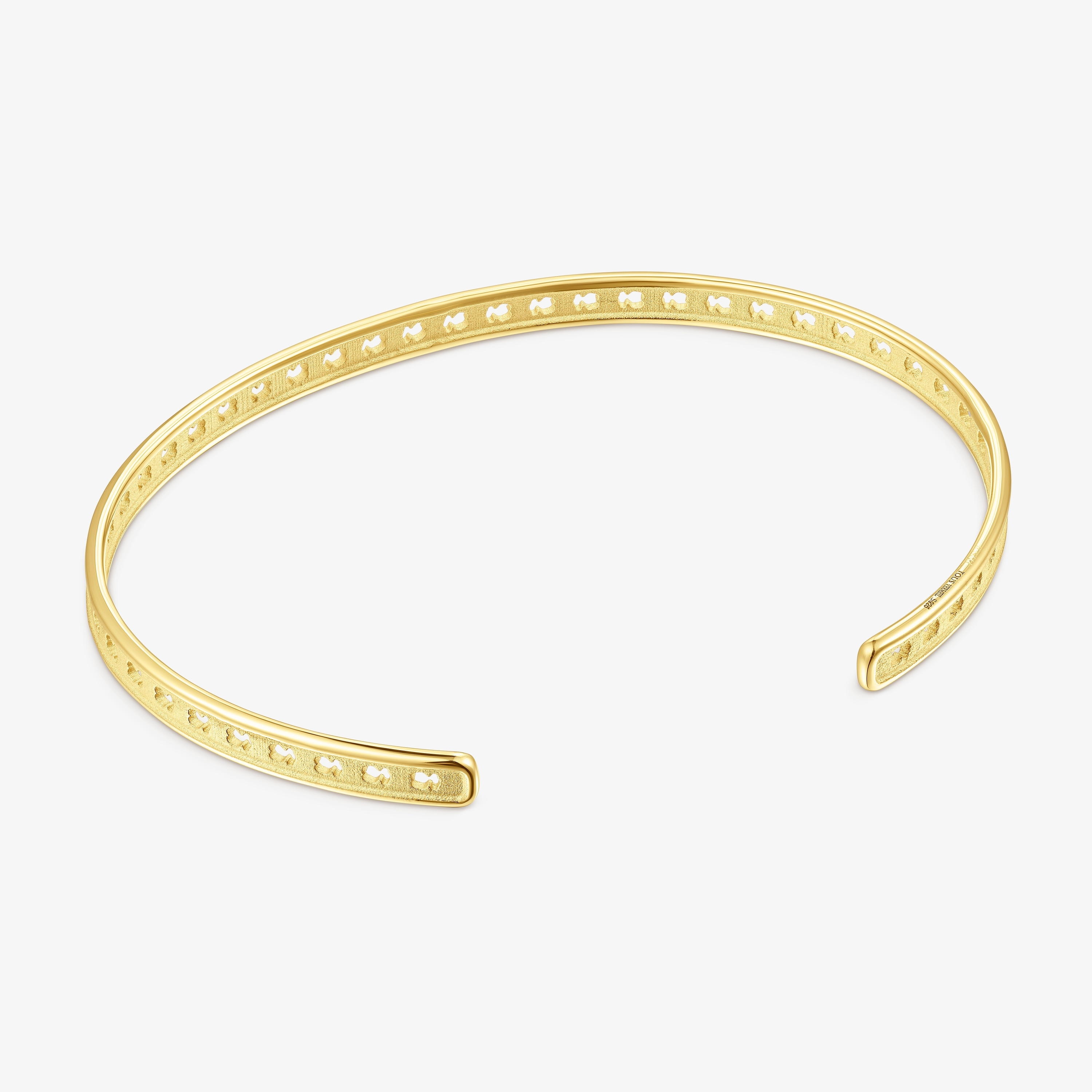 Silver vermeil TOUS Bear Row bracelet with silhouettes