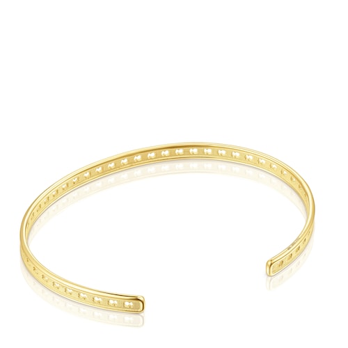 Silver vermeil TOUS Bear Row bracelet with silhouettes