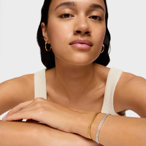 Silver vermeil TOUS Bear Row bracelet with silhouettes