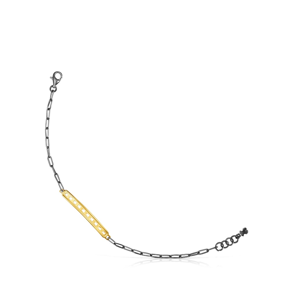 Pulseira bicolor com silhuetas de urso TOUS Bear Row