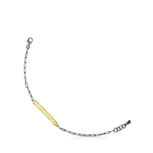 Pulseira bicolor com silhuetas de urso TOUS Bear Row