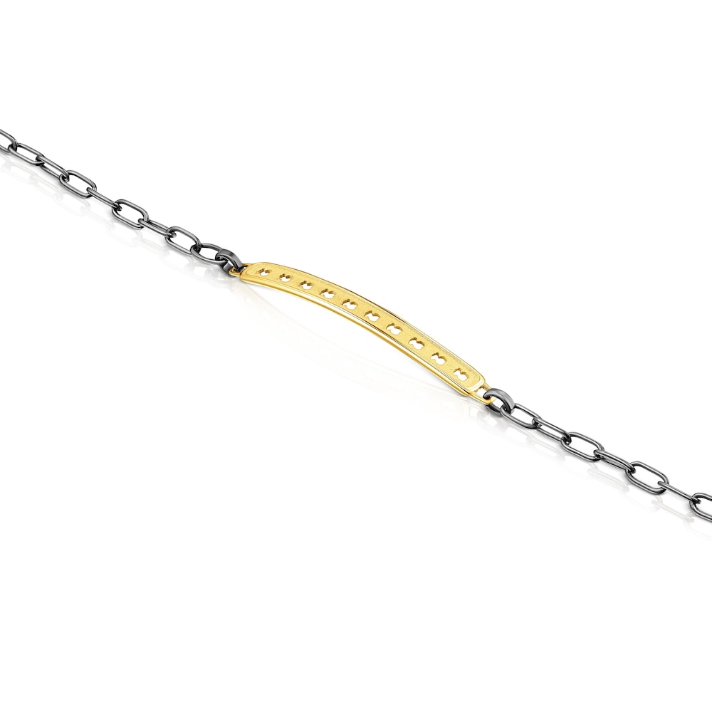 Pulseira bicolor com silhuetas de urso TOUS Bear Row