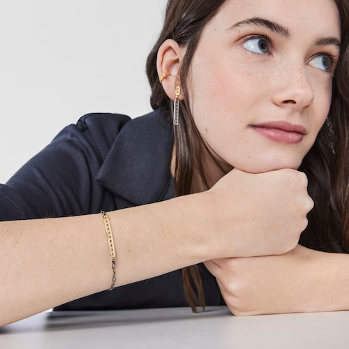 Two-tone TOUS Bear Row bracelet with bear silhouettes