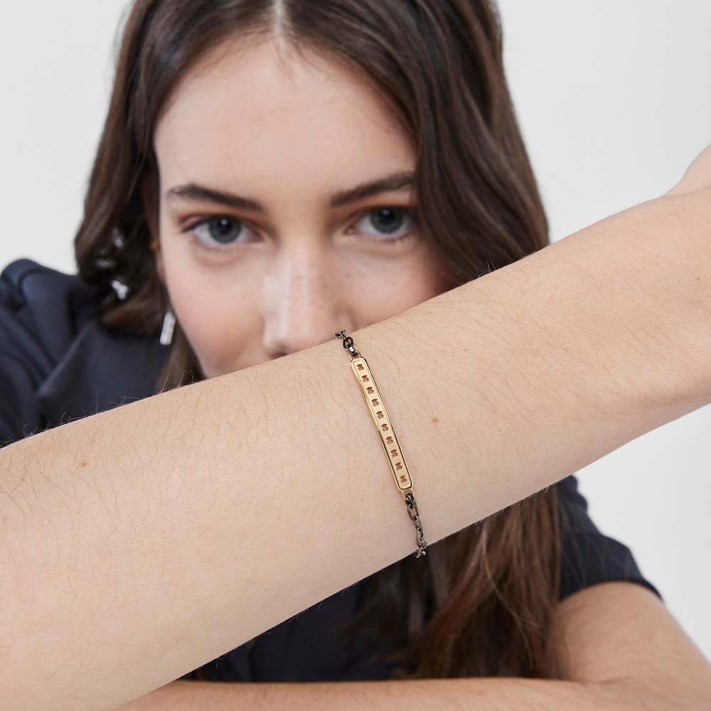 Pulseira bicolor com silhuetas de urso TOUS Bear Row