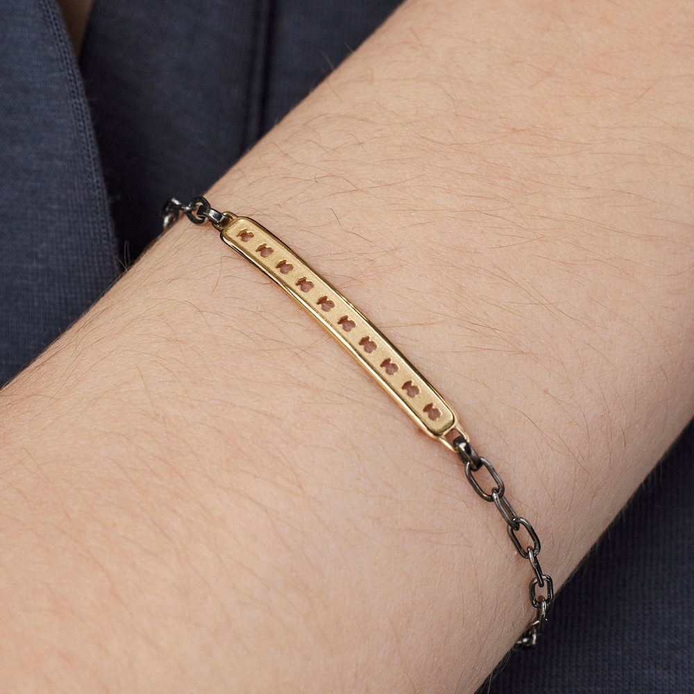 Pulseira bicolor com silhuetas de urso TOUS Bear Row