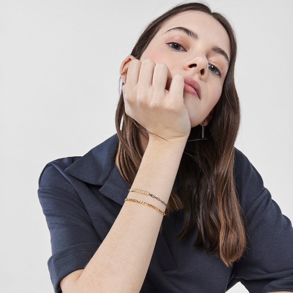 Pulseira bicolor com silhuetas de urso TOUS Bear Row