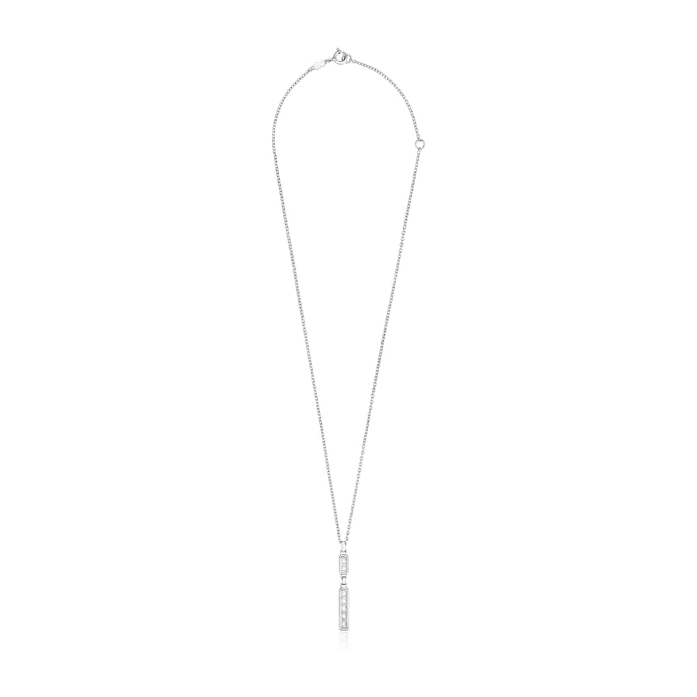 Colar em prata com placa retangular TOUS Bear Row