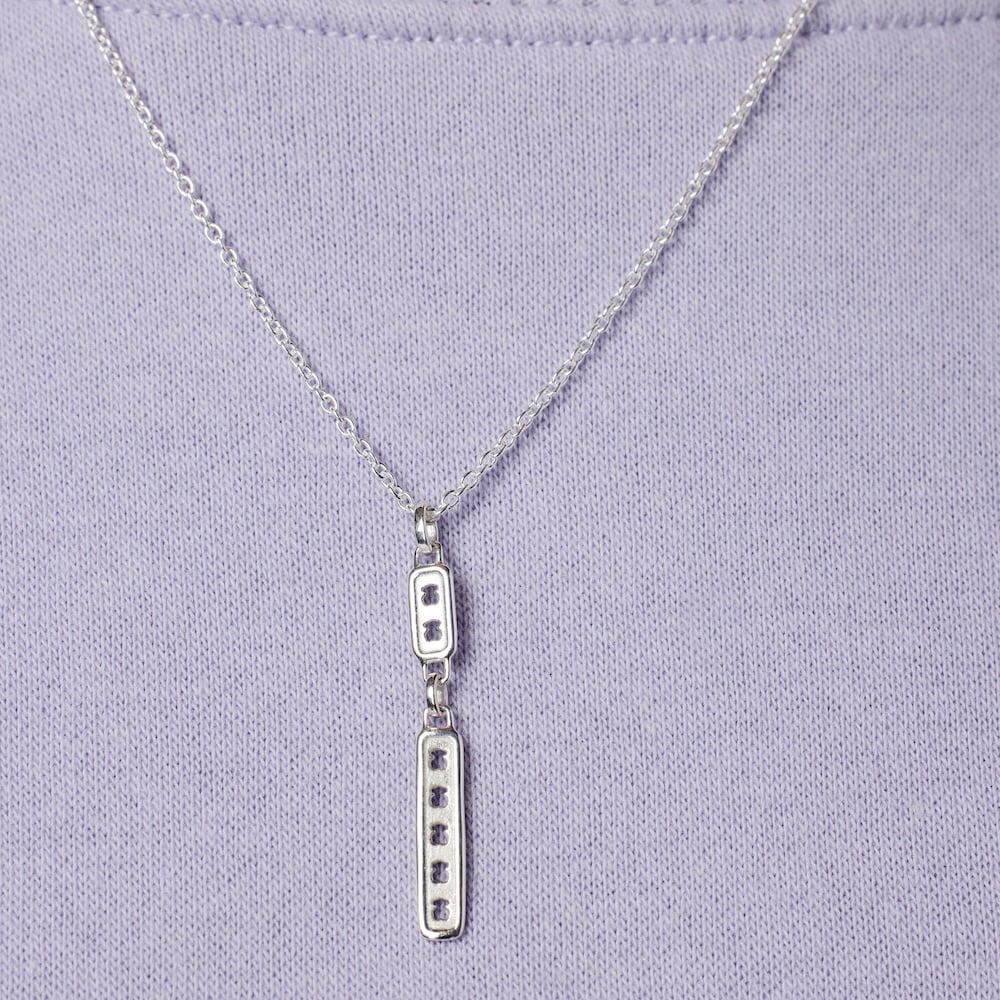 Colar em prata com placa retangular TOUS Bear Row