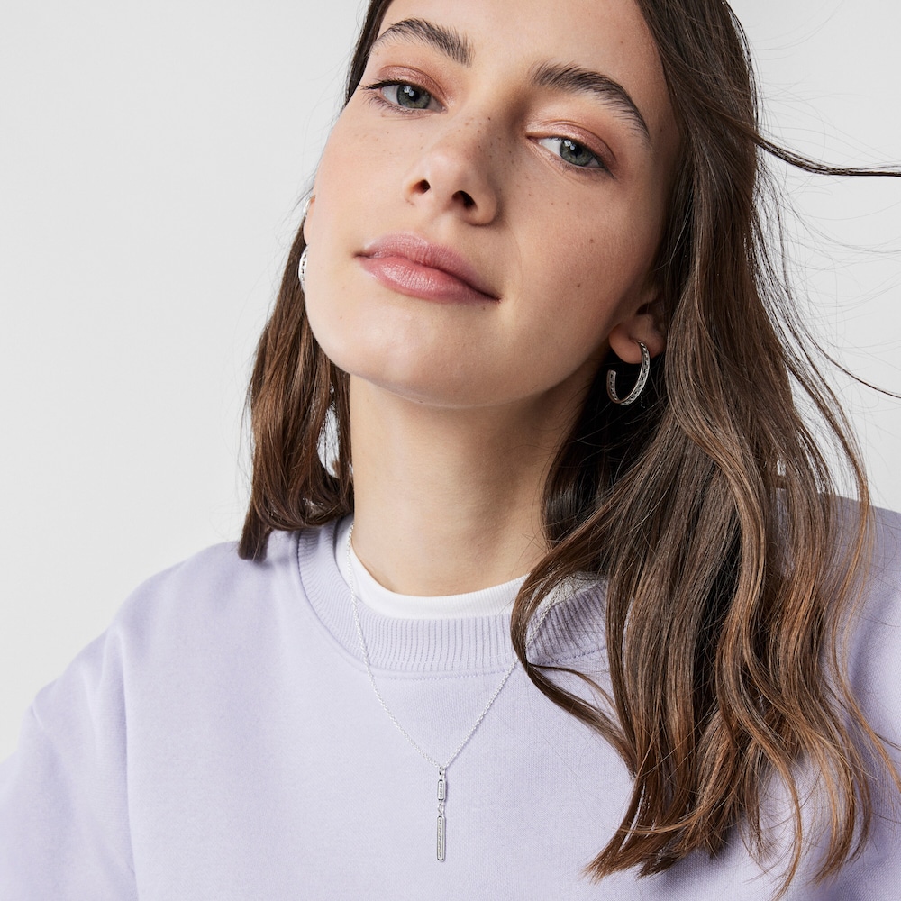 Colar em prata com placa retangular TOUS Bear Row