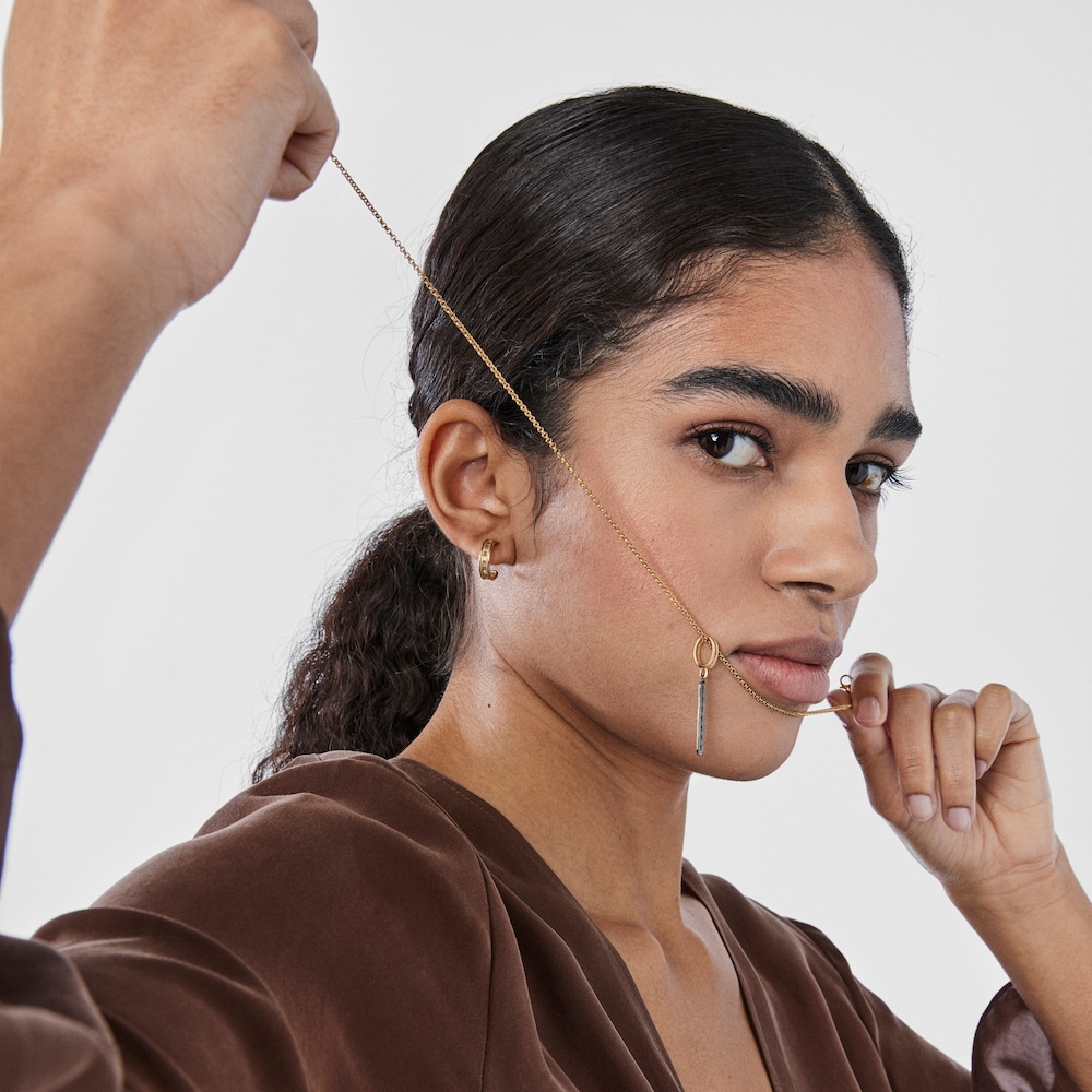 Dije bicolor con siluetas de oso TOUS Bear Row