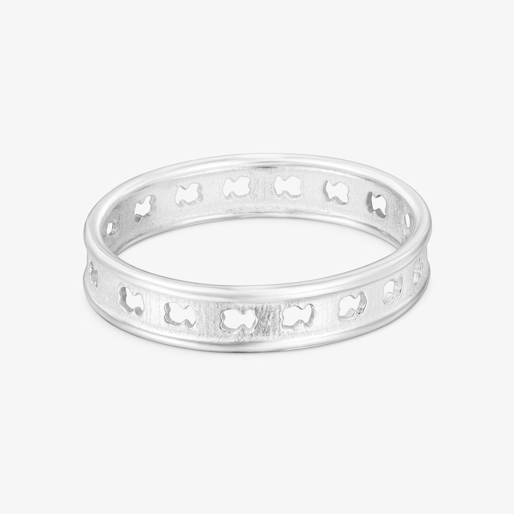 Anillo de plata con siluetas de oso TOUS Bear Row