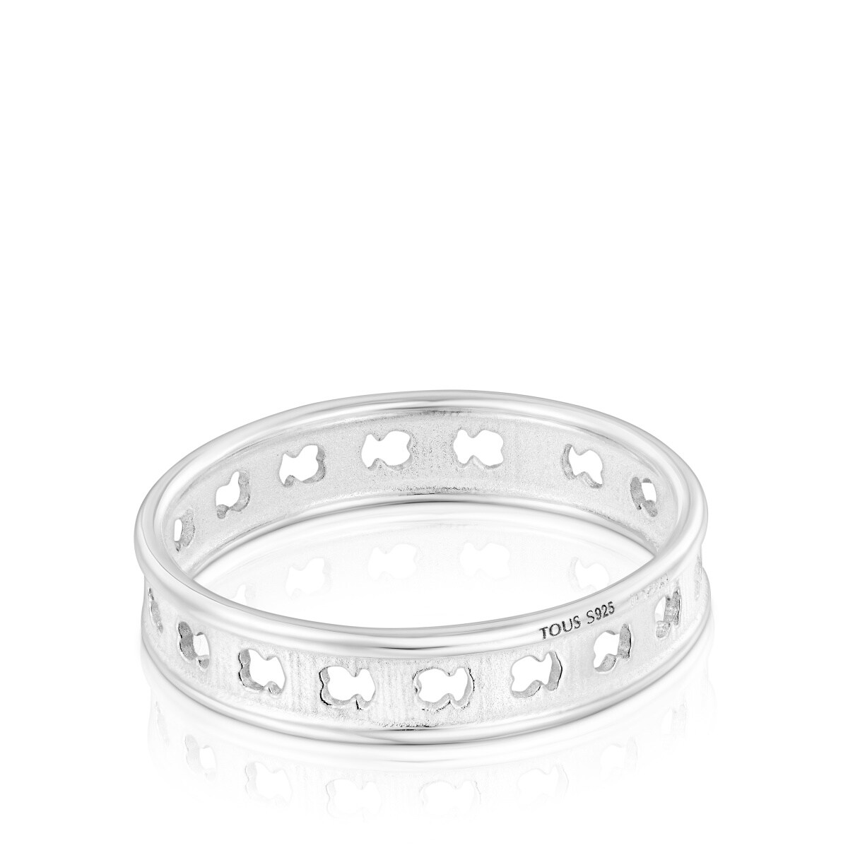 Anillo de plata con siluetas de oso TOUS Bear Row