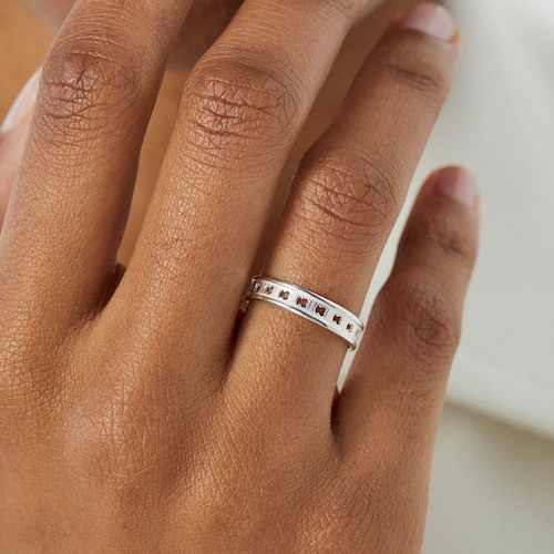 Anillo de plata con siluetas de oso TOUS Bear Row