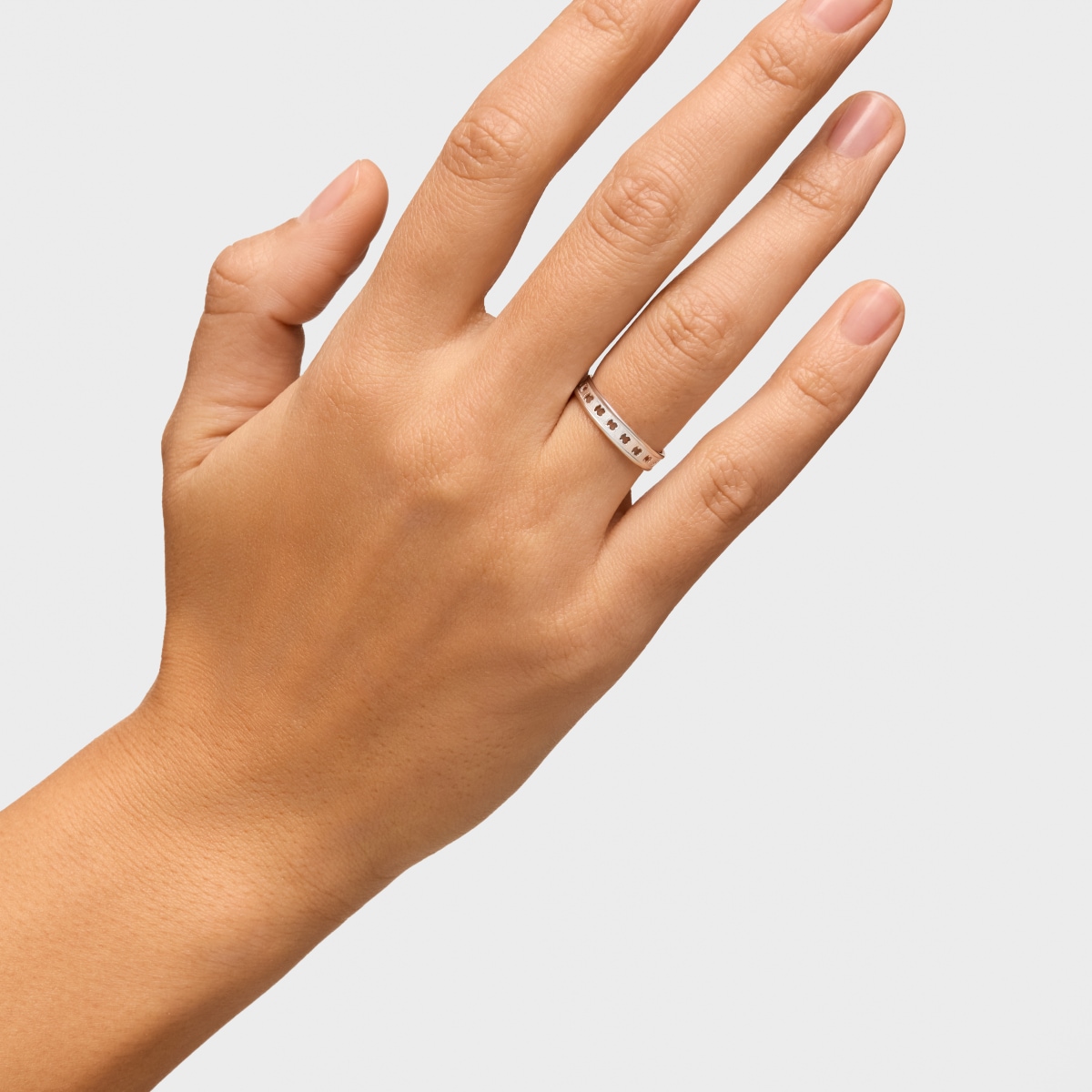 Anillo de plata con siluetas de oso TOUS Bear Row