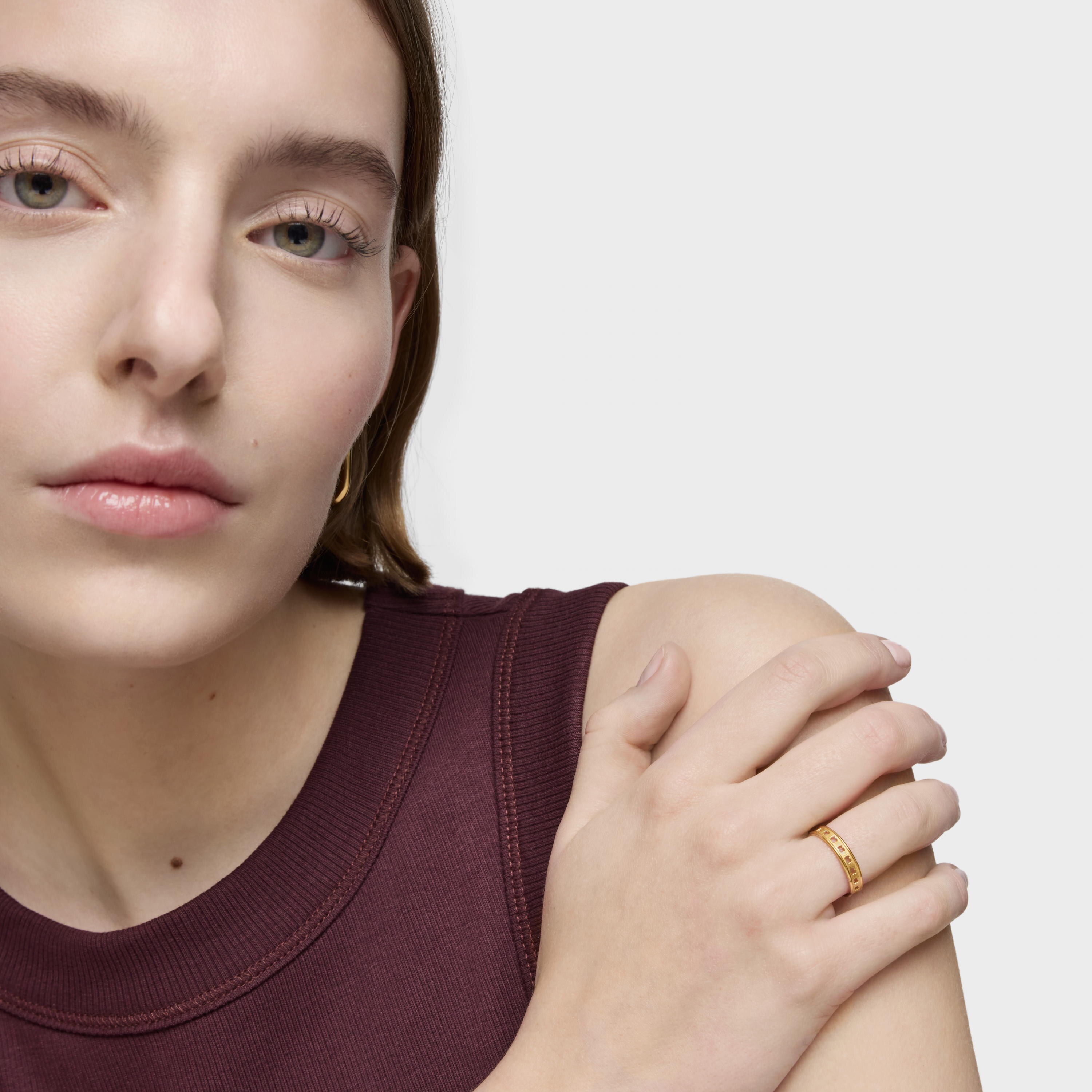 Silver TOUS bear Row ring with silhouettes