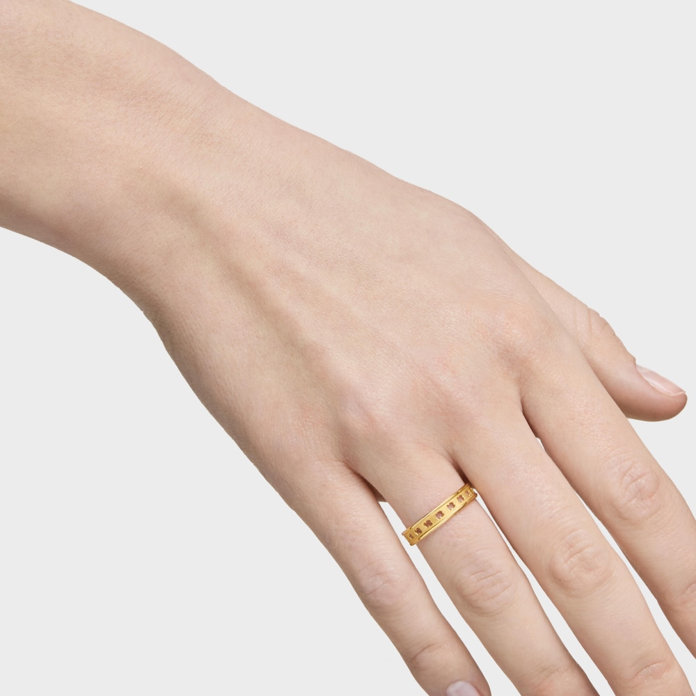 Anillo de plata vermeil con siluetas de oso TOUS Bear Row image number 6