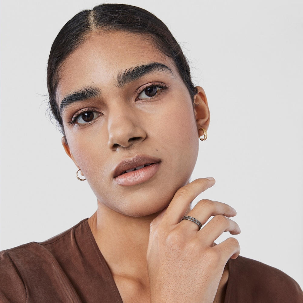 Anillo dark silver con siluetas oso TOUS Bear Row