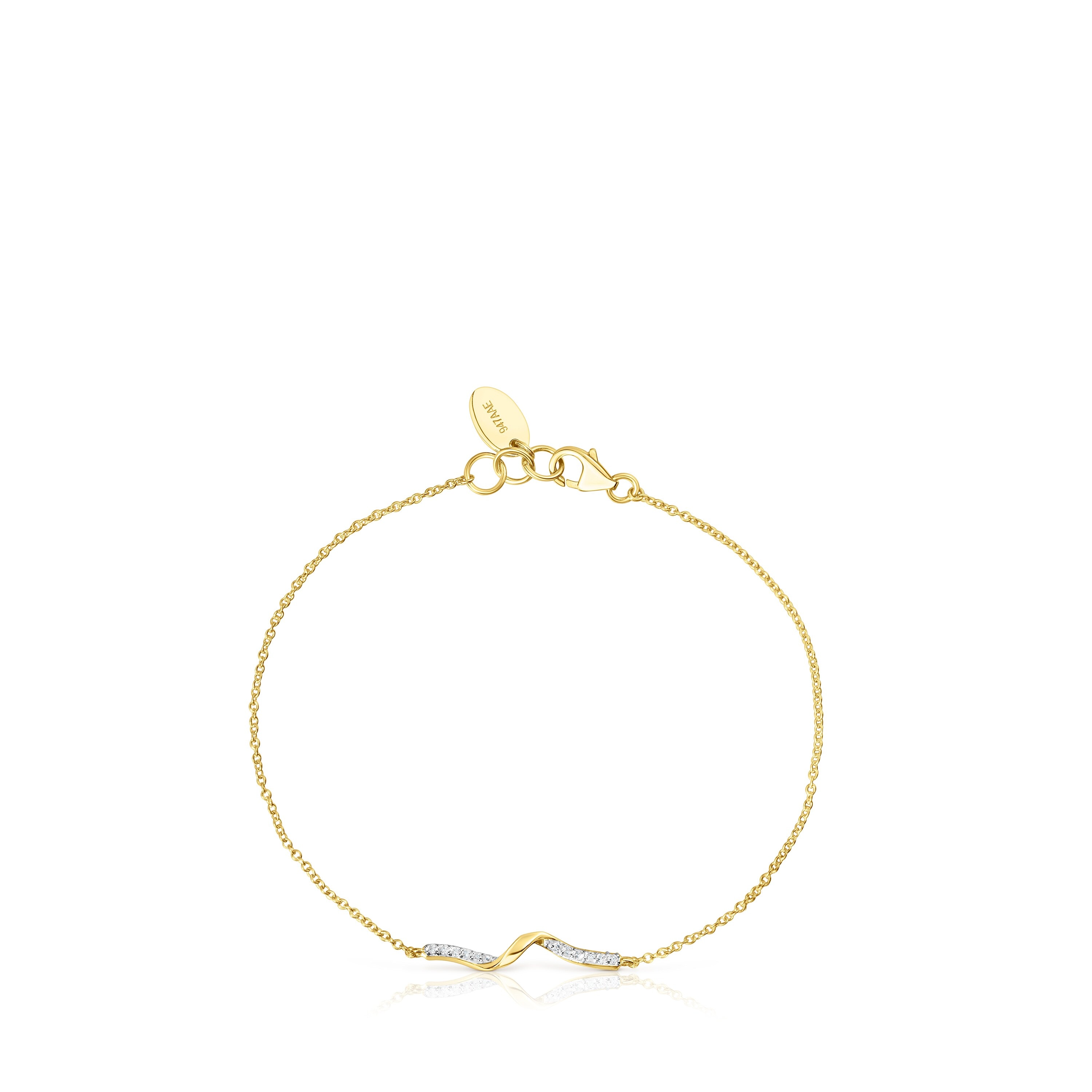 Gold TOUS Beach Bracelet with diamonds