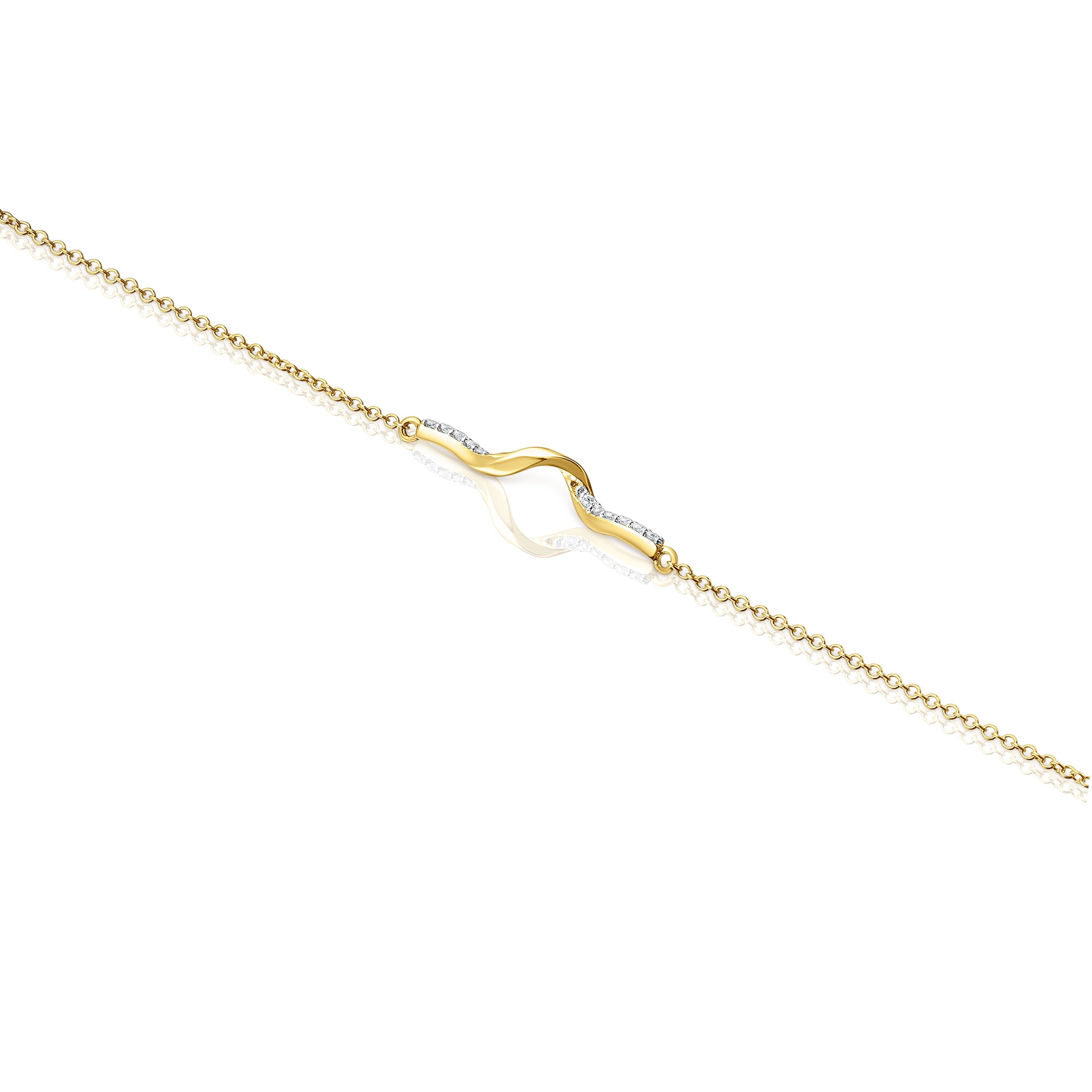 Gold TOUS Beach Bracelet with diamonds