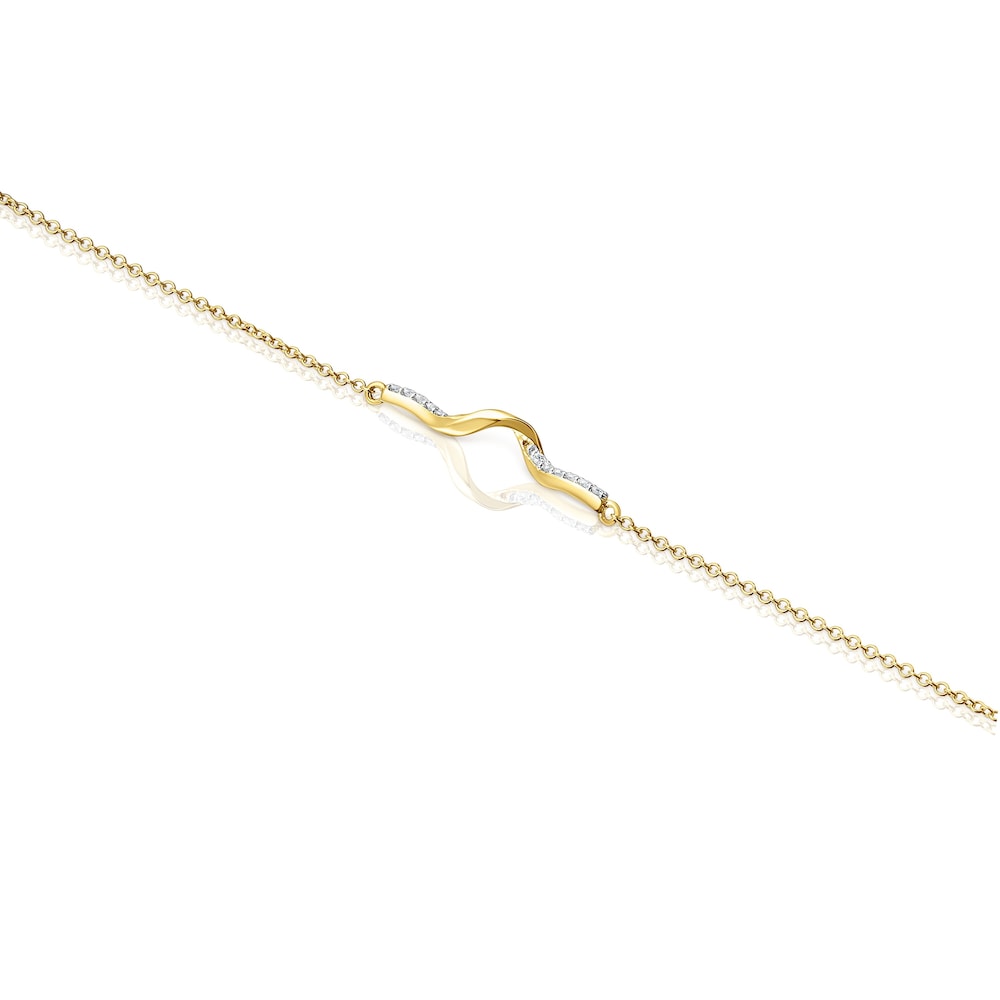 Gold TOUS St Tropez Bracelet with diamonds