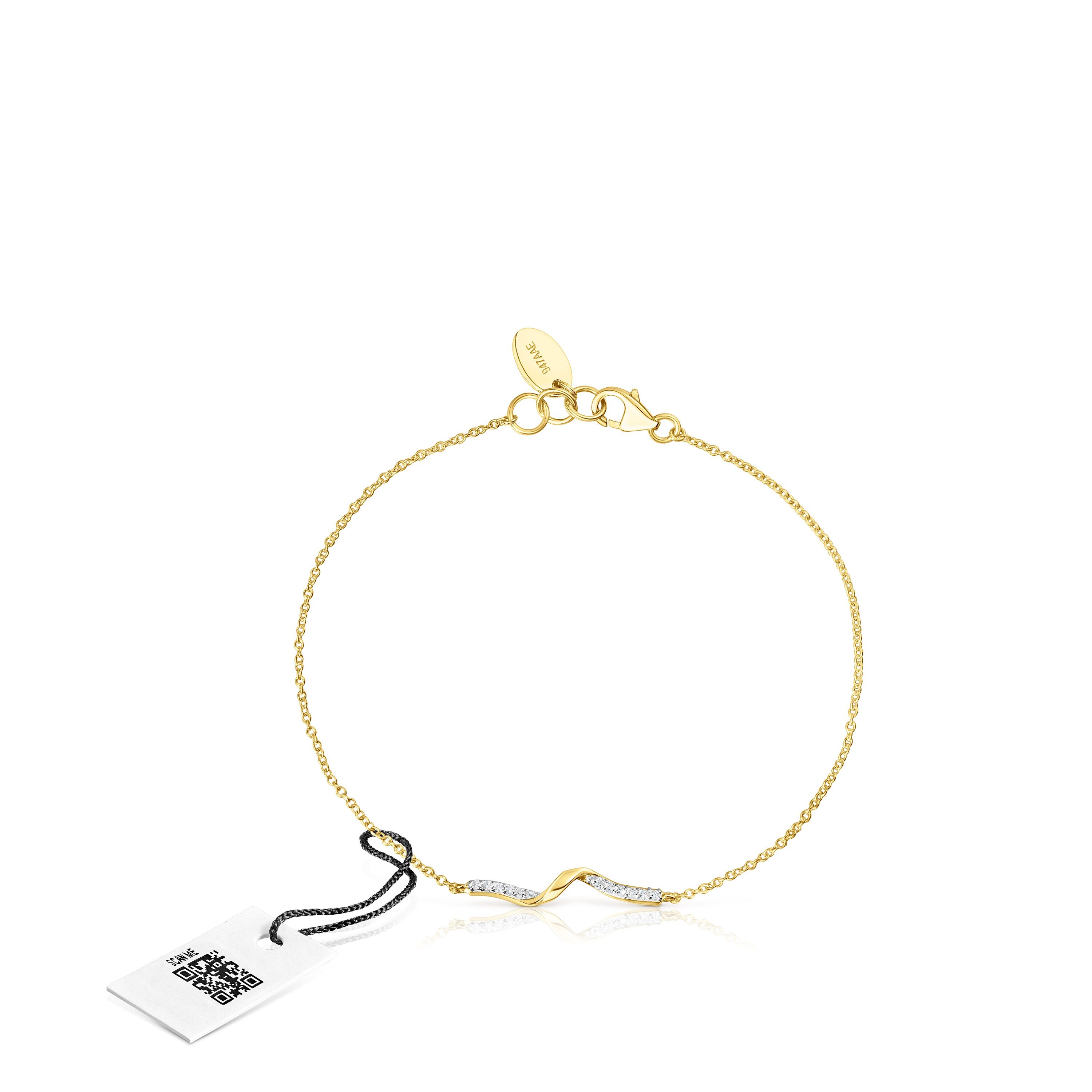Gold TOUS Beach Bracelet with diamonds
