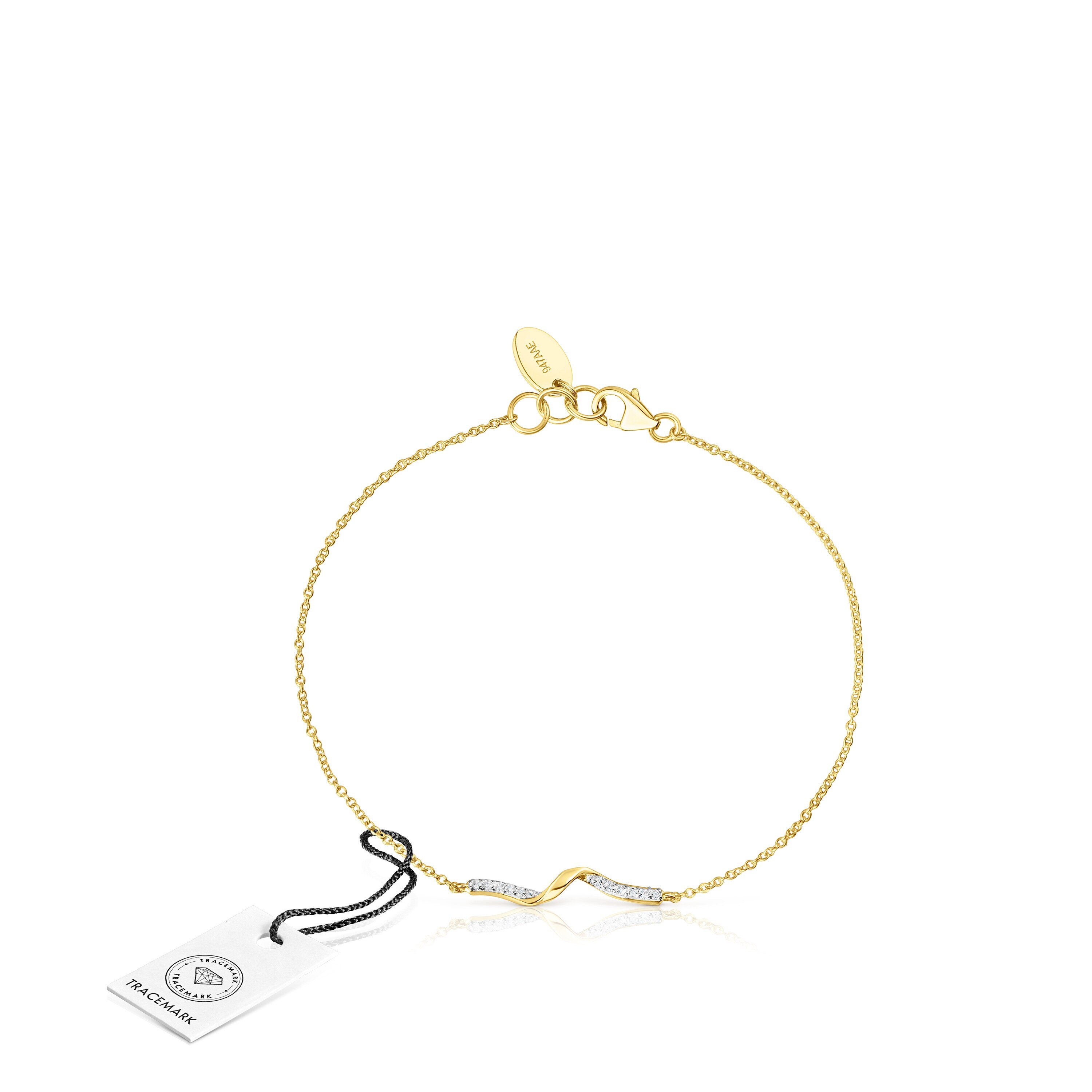 Gold TOUS Beach Bracelet with diamonds