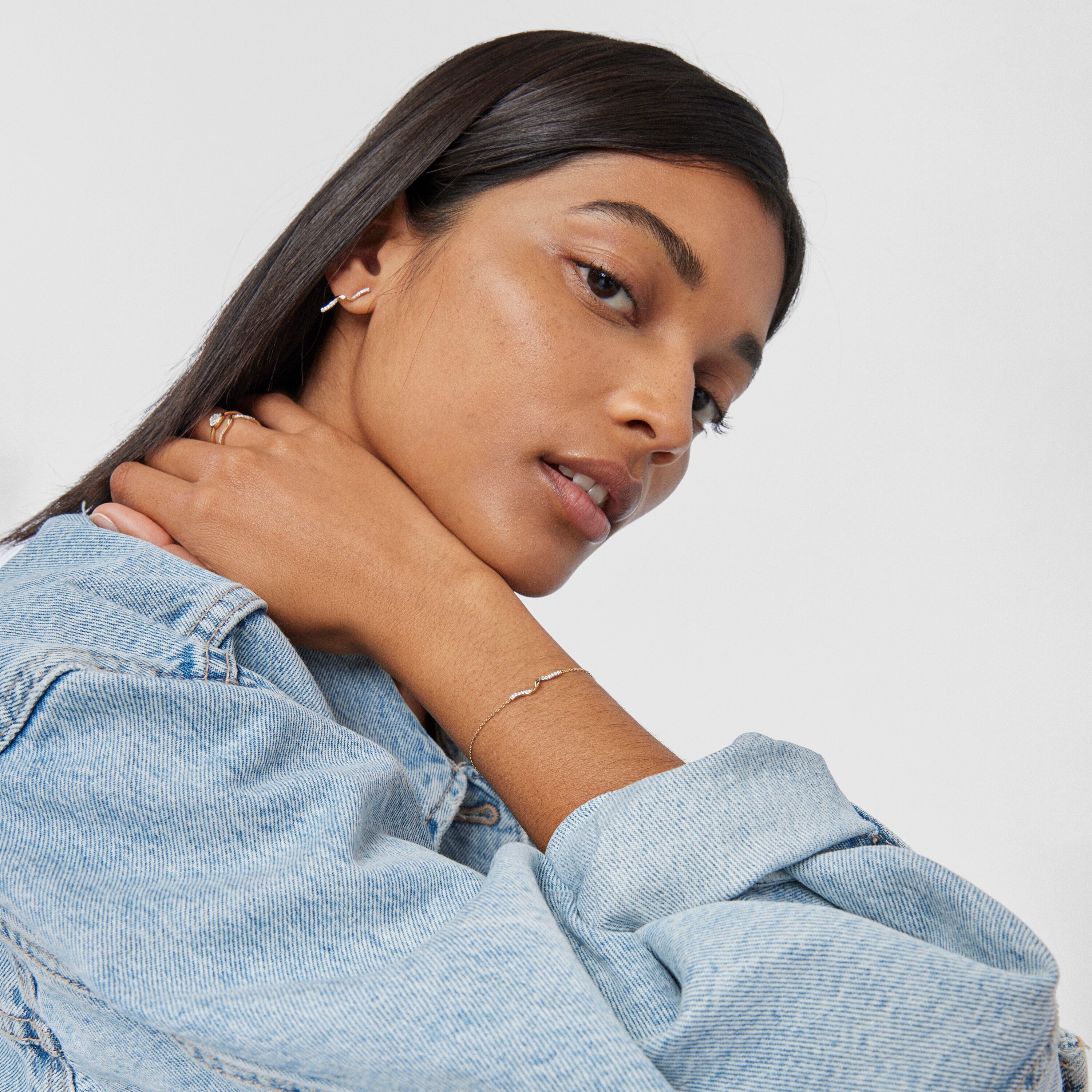 18K Solid Gold TOUS Beach Bracelet with diamonds