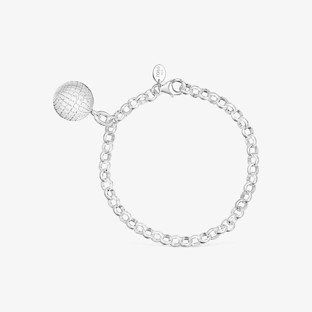 Pulsera de plata bola osos Beach Disco
