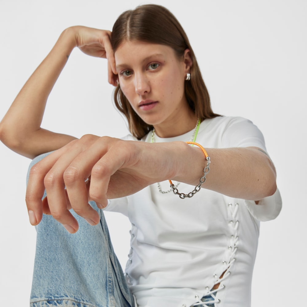 Pulsera el&aacute;stica naranja TOUS Beach Elastic