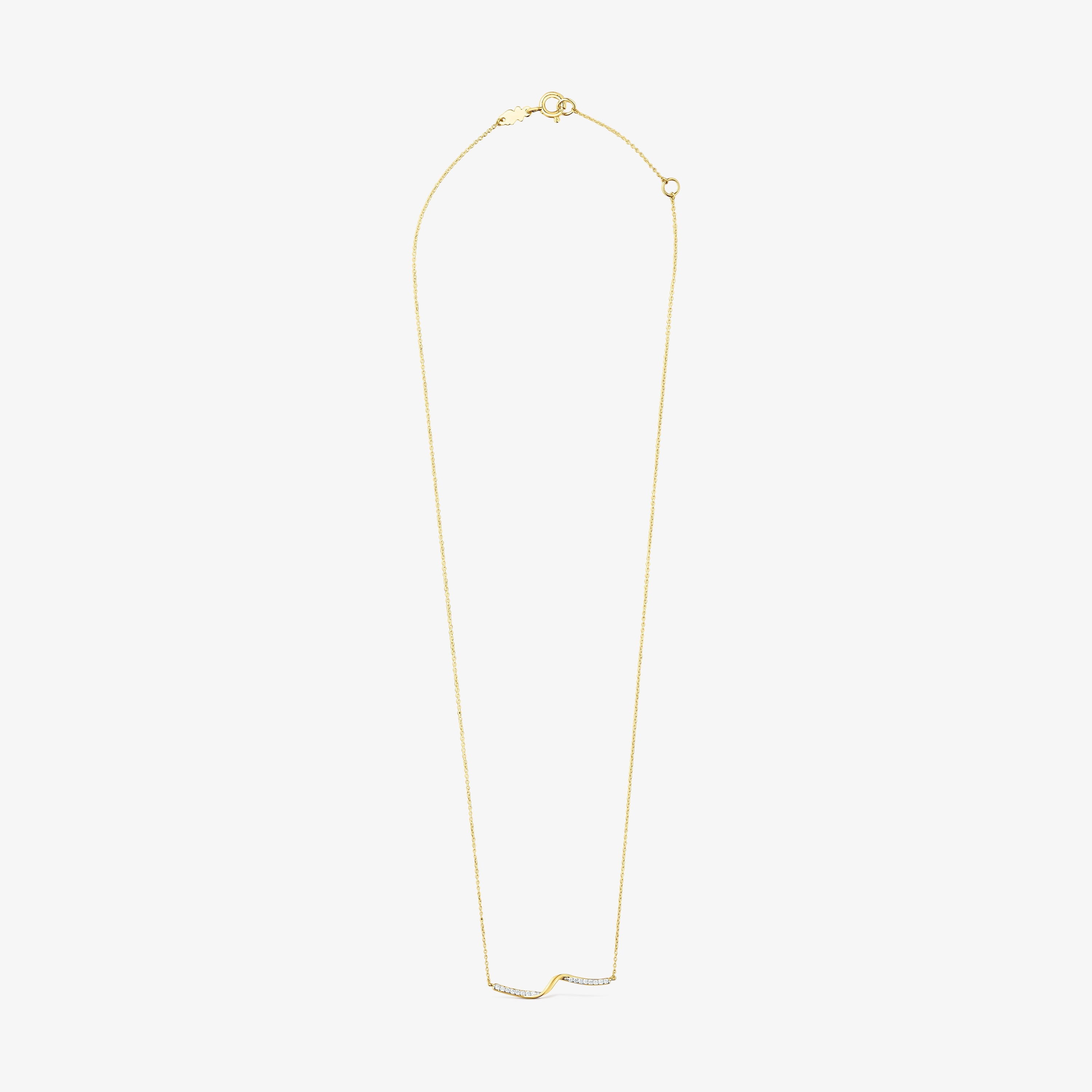 18K Solid Gold TOUS Beach Necklace with diamonds