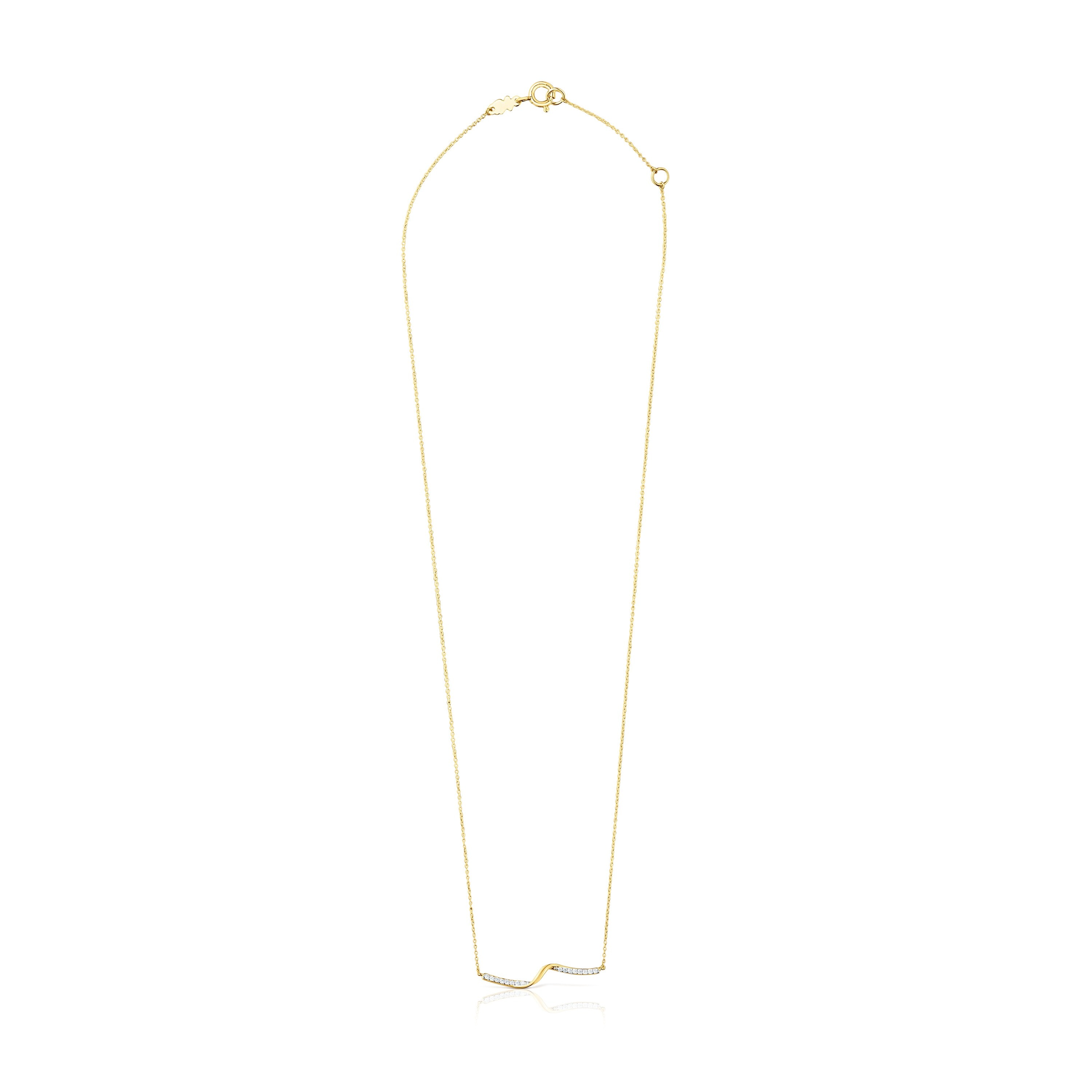 Gold TOUS Beach Necklace with diamonds