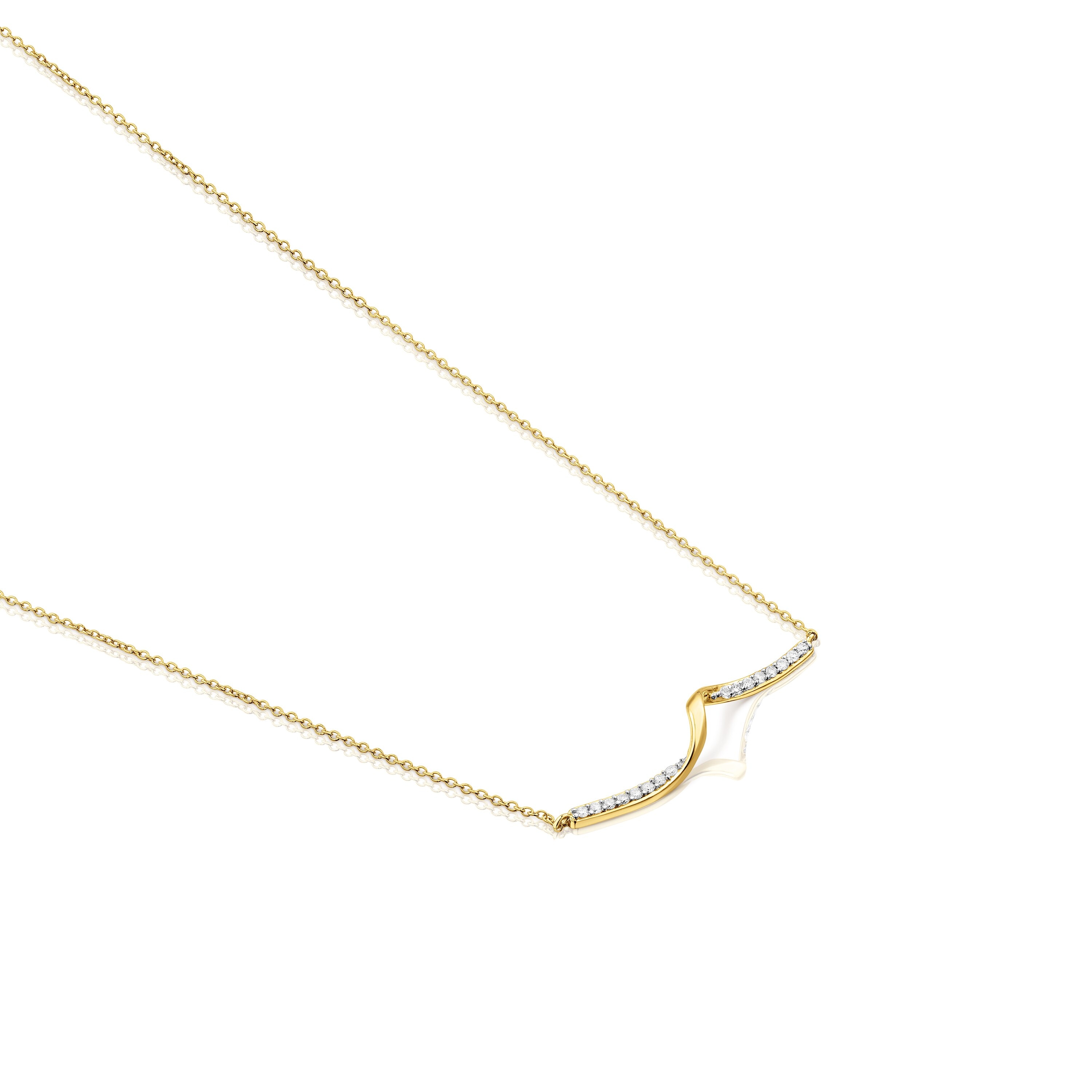 Gold TOUS Beach Necklace with diamonds
