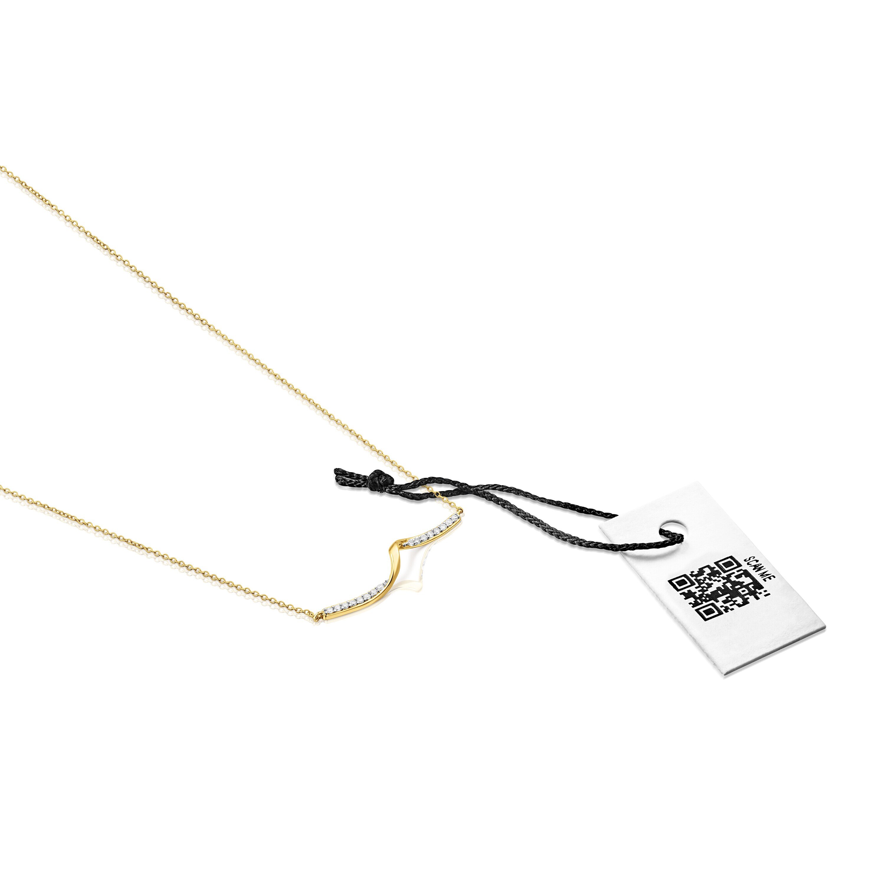 Gold TOUS Beach Necklace with diamonds